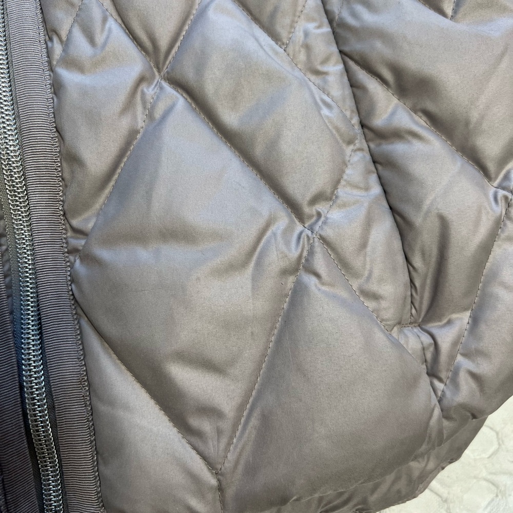 Athleta Gray Taupe Goose Down Quilted Vest - Picture 14 of 15